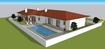 Maison de plain-pied de 4 chambres avec piscine, jardin et garage pour deux voitures - Pataias, Alcobaça