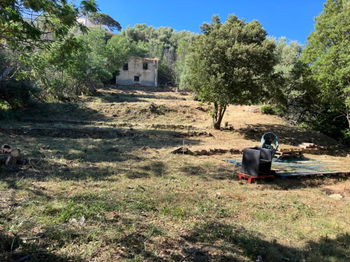 Ruine au fond à demolir.