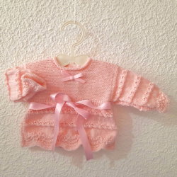 Brassière tricot bébé layette tricotée main