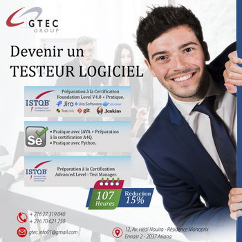 Annonce Pack Testeur Logiciel ISTQB Selenium Test Manager Tunis Tunisie