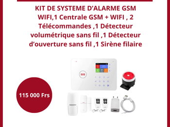 Annonce KIT SYSTEME D’ALARME GSM WIFI Dakar Sénégal