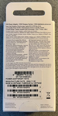 Chargeur/Adapteur secteur Samsung USB-C Power Delivery