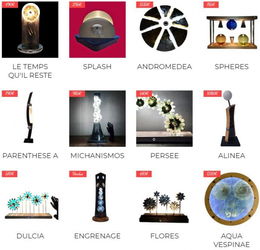 Sculptures lumineuses luminaires mesure mis valeur d&#039;objets personnels