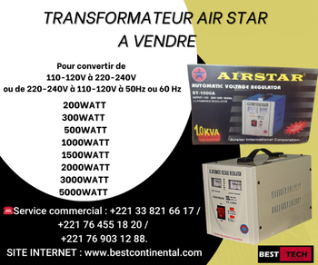 TRANSFORMATEUR AIR STAR SENEGAL BON PRIX Dakar Sénégal