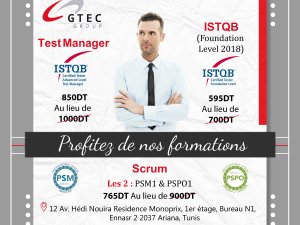 Annonce formation istqb / selenium / test manager / agile scrum psm pspo Tunis