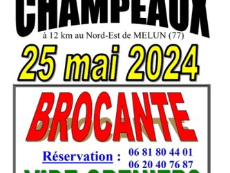 BROCANTE VIDE-GRENIERS CHAMPEAUX 77 25 mai 2024 Seine et Marne