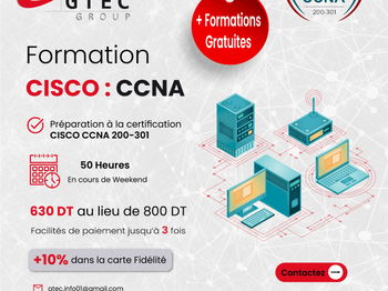 Annonce Formation certifiante CISCO CCNA L&#039;Ariana Tunisie