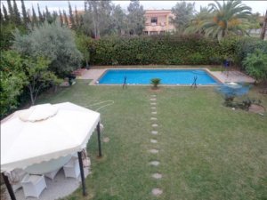 Location villa charme piscine jardin targa Marrakech Maroc