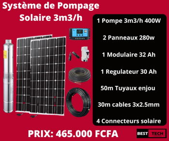 Annonce DIVERS KITS POMPAGE SOLAIRE Dakar Sénégal