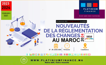 Annonce SEMINAIRE FORMATION – RÉGLEMENTATION DES CHANGES MAROC Rabat