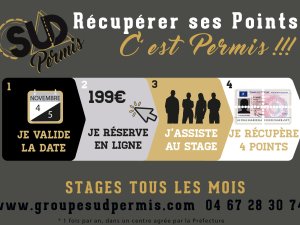 Annonce stage recuperation points pap beziers Hérault