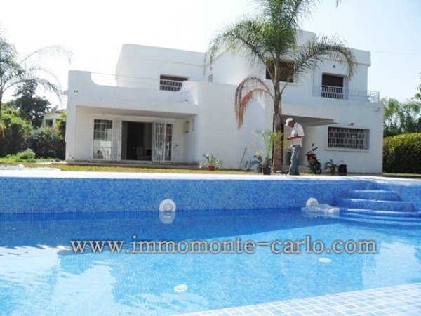 Location Villa chauffage piscine quartier Souissi Rabat Maroc