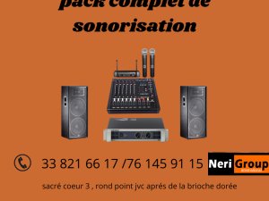 PACK COMPLET SONORISATION PROFESSIONNELLE BON PRIX Dakar Sénégal