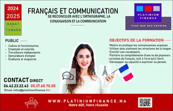 Annonce FORMATION OPERATIONNELLE Français Communication Rabat Maroc