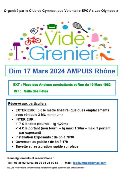 VIDE GRENIER AMPUIS 69 Rhône