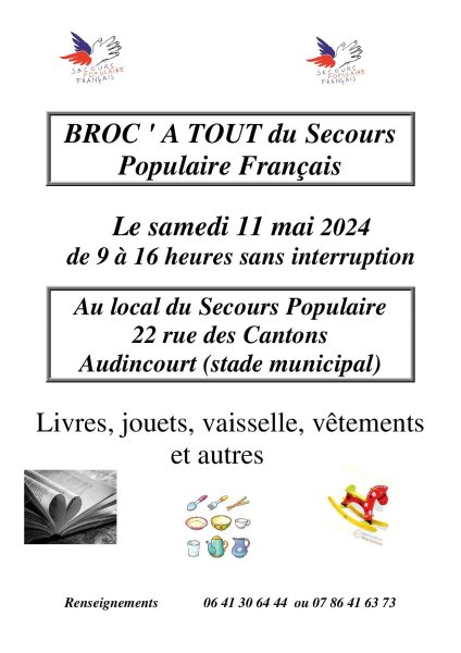 Annonce Broc Tout Secours Populaire Audincourt Doubs