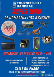 affiche du loto avec les différents lots
