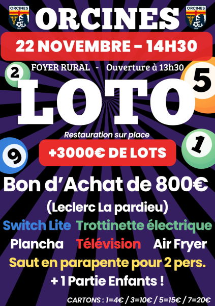 1er LOTO de l'AS ORCINES