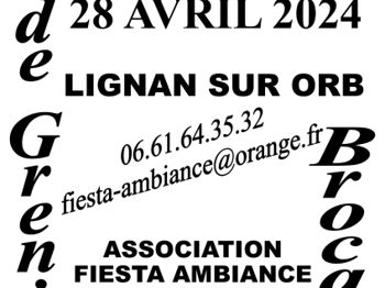 VIDE GRENIER LIGNAN ORB 24 04 2024 Lignan-sur-Orb Hérault