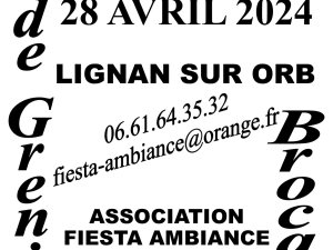 vide grenier lignan orb 24 04 2024 Lignan-sur-Orb Hérault