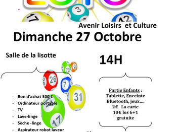 Annonce Loto Avenir loisirs culture Lailly-en-Val Loiret