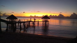 Coucher de soleil sur le ponton