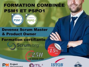Annonce formation combinée scrum master product owner Tunis Tunisie
