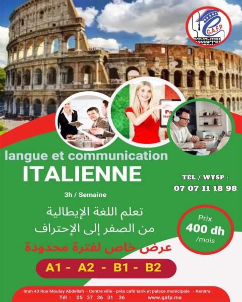 Langue Communication Italienne Kenitra Rabat Maroc