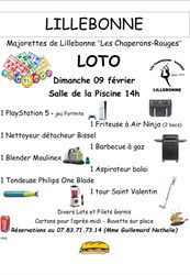 Réservation au 07 83 71 73 14 (Mme Guillemard Nathalie)