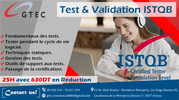 Formation Test logiciel préparation Certification ISTQB Foundation
