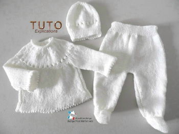 Fiche tricot bebe brassière pantalon chaussons Préma tuto bb Brioude