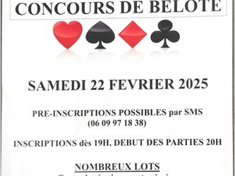 Affiche du concours de belote