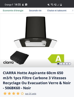 Photo hotte montée