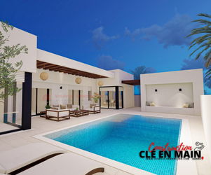 Annonce Vente Djerba titre bleu villa piscine Tunisie