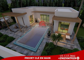 Exclusivité visavis Djerba immobilier vente plan Djerba ZU titre bleu