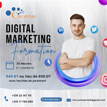 Annonce Formation Marketing Digital Tunis Tunisie