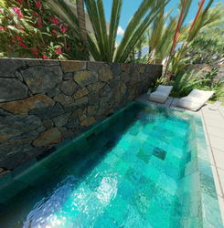 PISCINE EN OPTION FIBRE OU BETON