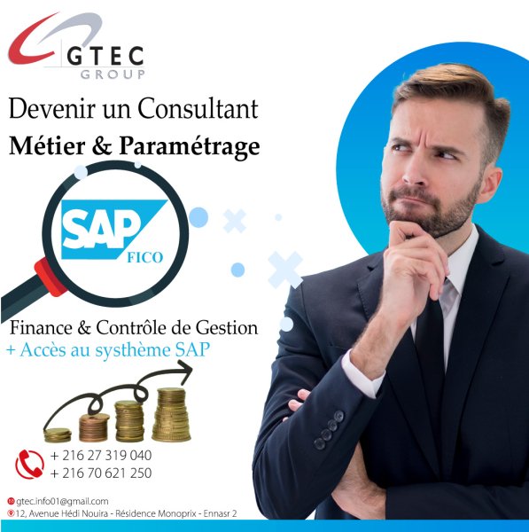 Formation SAP FICO Finance Comptabilité Contrôle Gestion Tunis Tunisie