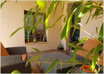 Terrasse couverte - salon extérieur
