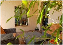 Terrasse couverte - salon extérieur