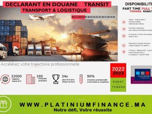 Annonce Formation cadre Déclarant douane-Commerce -Douane-Transit Rabat