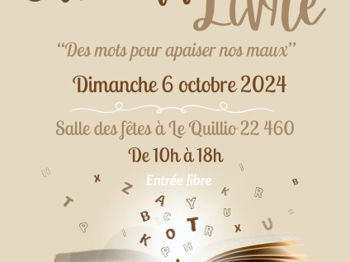 Annonce Salon livre &quot;Des mots pour apaiser nos maux&quot; Quillio Côtes d&#039;Armor