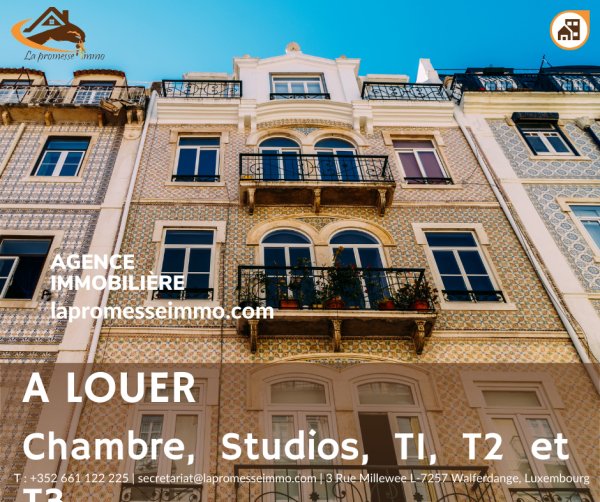 LOCATION CHAMBRES STUDIOS T1 T2 T3 Esch Luxembourg