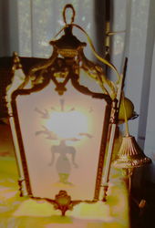 lustre bronze et verre  opaque
