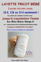 Couverture tricot bébé layette tricotée main