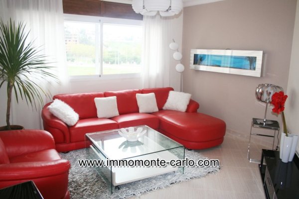 Location Appartement meublé terrasse à Hay Riad Rabat Maroc
