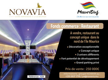 Annonce fonds commerce FOND COMMERCE D&#039;UN RESTAURANT CONCEPT UNIQUE MONDE DANS NORD L&#039;ÎLE MAURICE ACCESSIBLE AUX ETRANGERS Trou aux biches