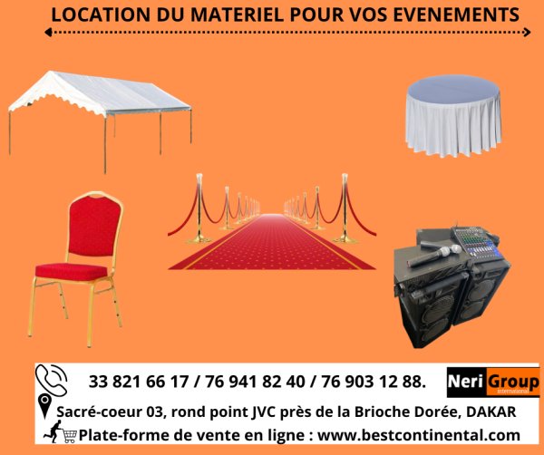 MATERIELS EVENEMENTIEL Dakar Sénégal