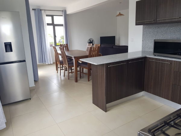 Cuisine ouverte sur la salle à manger