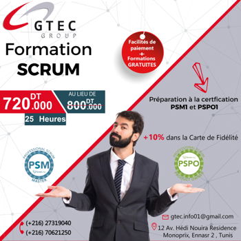 Formation Agile Scrum Master Product Owner PSM 1 / PSPO 1 PMP Project Management Professional